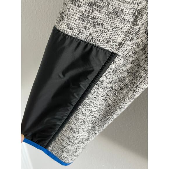 Free Country Jacket Sweater Fleece Hooded Full Zipper Gray Blue Large - Picture 5 of 10